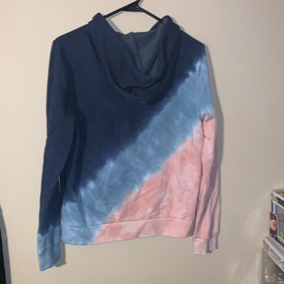 PINK Victorias Secret Blue/Pink Tie Dye Jacket Medium - Picture 3 of 3